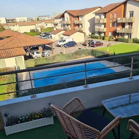 Splendid T2 Piscine En Ete Avec Terrasse, Airbus Et Aeroport Apartament Tuluza