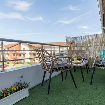 Apartament Splendid Et Cosy T2 Terrasse, Airbus Et Aeroport *